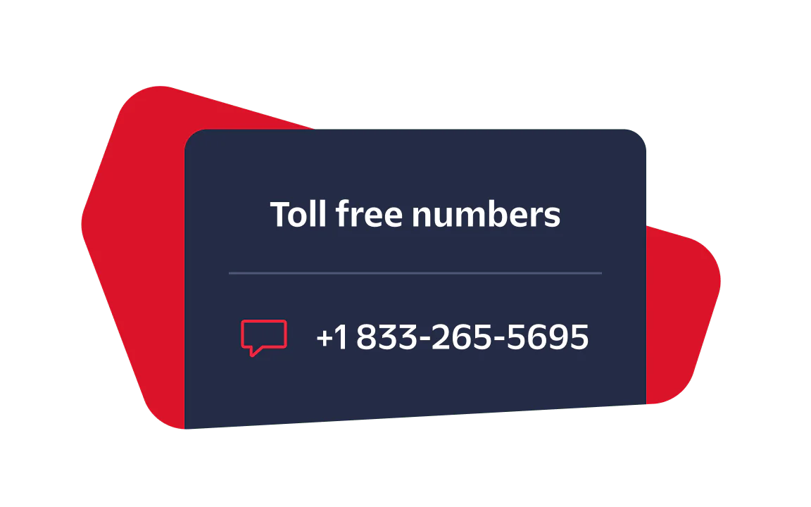 Image showing a toll-free phone number for customer service